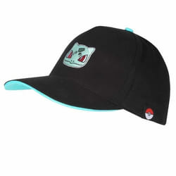Pokémon Casquette Unisex Bulbasaur Badge 58 cm Noir Taille unique