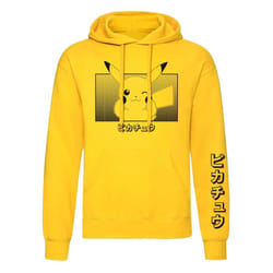 Pokémon Sweat à capuche unisex Pikachu Katakana Jaune