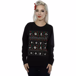 Disney - Sweat NIGHTMARE BEFORE CHRISTMAS - Femme (Noir)