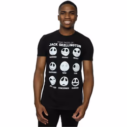 Disney - T-shirt NIGHTMARE BEFORE CHRISTMAS MANY FACES OF JACK - Homme (Noir)