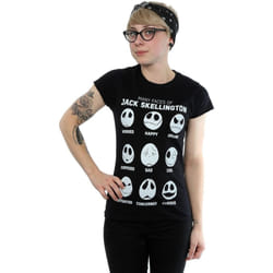 Disney - T-shirt NIGHTMARE BEFORE CHRISTMAS MANY FACES OF JACK - Femme (Noir)