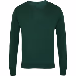Premier - Pull à col en V - Homme (Vert bouteille)