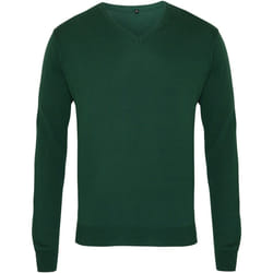 Premier - Pull à col en V - Homme (Vert bouteille)