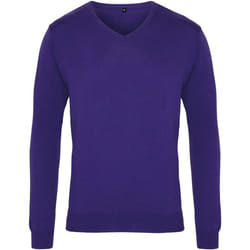 Premier - Pull à col en V - Homme (Pourpre)