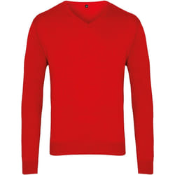 Premier - Pull à col en V - Homme (Rouge)