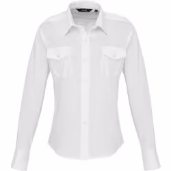 Premier - Chemisier de pilote à manches longues - Femme (Blanc)