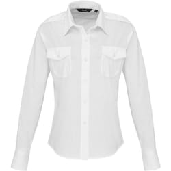Premier - Chemisier de pilote à manches longues - Femme (Blanc)