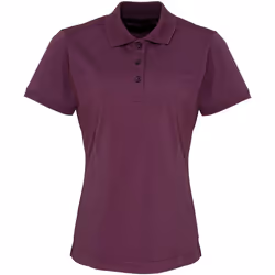 Premier Coolchecker - Polo à manches courtes - Femme (Aubergine)