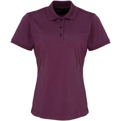 Premier Coolchecker - Polo à manches courtes - Femme (Aubergine)