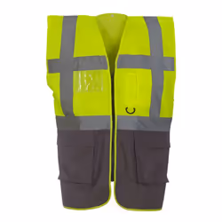 Yoko - Gilet de sécurité - Unisexe (Jaune/ Gris)