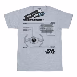 Star Wars - T-shirt TIE FIGHTER X1 - Homme (Gris chiné)
