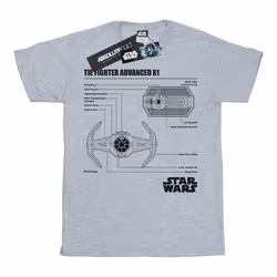 Star Wars - T-shirt TIE FIGHTER X1 - Homme (Gris chiné)