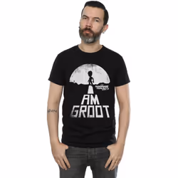 Marvel - T-shirt GUARDIANS OF THE GALAXY AM GROOT - Homme (Noir)
