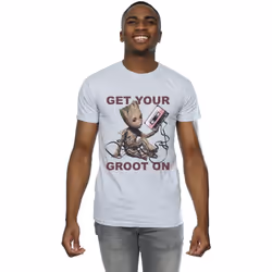 Marvel - T-shirt GUARDIANS OF THE GALAXY GET YOUR GROOT ON - Homme (Gris chiné)