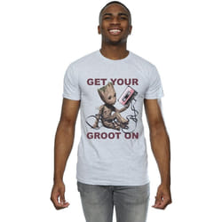 Marvel - T-shirt GUARDIANS OF THE GALAXY GET YOUR GROOT ON - Homme (Gris chiné)