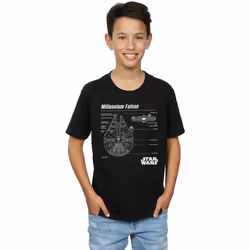 Star Wars - T-shirt MILLENNIUM - Garçon (Noir)