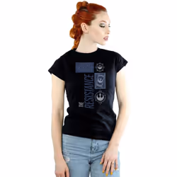 Star Wars - T-shirt THE LAST JEDI THE RESISTANCE - Femme (Noir)