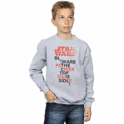 Star Wars - Sweat THE LAST JEDI POWER OF THE DARK SIDE - Garçon (Gris chiné)