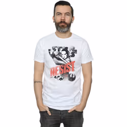 Star Wars - T-shirt THE LAST JEDI RESIST - Homme (Blanc)