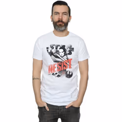 Star Wars - T-shirt THE LAST JEDI RESIST - Homme (Blanc)