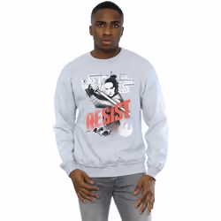 Star Wars - Sweat THE LAST JEDI RESIST - Homme (Gris chiné)
