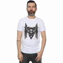 Star Wars - T-shirt THE LAST JEDI TIE FIGHTER - Homme (Blanc)