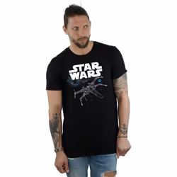 Star Wars - T-shirt THE LAST JEDI X-WING - Homme (Noir)