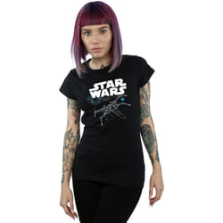 Star Wars - T-shirt THE LAST JEDI X-WING - Femme (Noir)