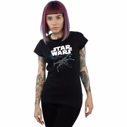 Star Wars - T-shirt THE LAST JEDI X-WING - Femme (Noir)