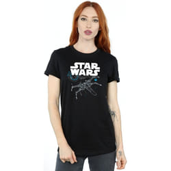 Star Wars - T-shirt THE LAST JEDI X-WING - Femme (Noir)