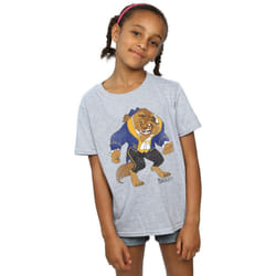 Disney - T-shirt BEAUTY AND THE BEAST - Fille (Gris chiné)