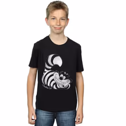 Disney - T-shirt ALICE IN WONDERLAND MONO CHESHIRE CAT - Garçon (Noir)