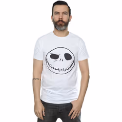 Disney - T-shirt NIGHTMARE BEFORE CHRISTMAS JACK'S BIG FACE - Homme (Blanc)
