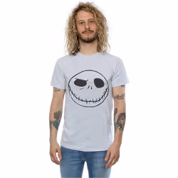 Disney - T-shirt NIGHTMARE BEFORE CHRISTMAS JACK'S BIG FACE - Homme (Gris chiné)