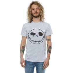 Disney - T-shirt NIGHTMARE BEFORE CHRISTMAS JACK'S BIG FACE - Homme (Gris chiné)