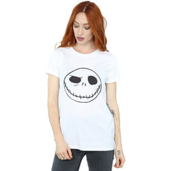Disney - T-shirt NIGHTMARE BEFORE CHRISTMAS JACK'S BIG FACE - Femme (Blanc)