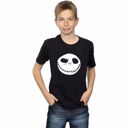 Disney - T-shirt NIGHTMARE BEFORE CHRISTMAS JACK'S BIG FACE - Garçon (Noir)