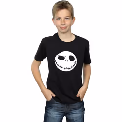 Disney - T-shirt NIGHTMARE BEFORE CHRISTMAS JACK'S BIG FACE - Garçon (Noir)