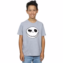 Disney - T-shirt NIGHTMARE BEFORE CHRISTMAS JACK'S BIG FACE - Garçon (Gris chiné)