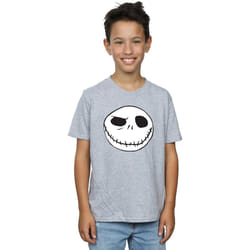 Disney - T-shirt NIGHTMARE BEFORE CHRISTMAS JACK'S BIG FACE - Garçon (Gris chiné)