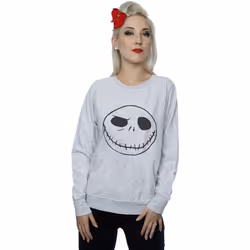Disney - Sweat NIGHTMARE BEFORE CHRISTMAS JACK'S BIG FACE - Femme (Gris chiné)