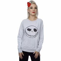 Disney - Sweat NIGHTMARE BEFORE CHRISTMAS JACK'S BIG FACE - Femme (Gris chiné)
