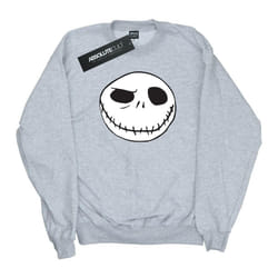 Disney - Sweat NIGHTMARE BEFORE CHRISTMAS JACK'S BIG FACE - Garçon (Gris chiné)