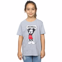 Disney - T-shirt CHILL - Fille (Gris chiné)