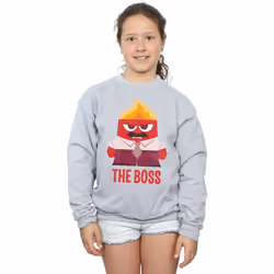 Disney - Sweat INSIDE OUT ANGER THE BOSS - Fille (Gris chiné)