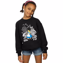 Disney - Sweat ALICE IN WONDERLAND - Fille (Noir)