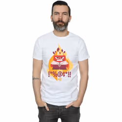 Disney - T-shirt INSIDE OUT FIRED UP - Homme (Blanc)