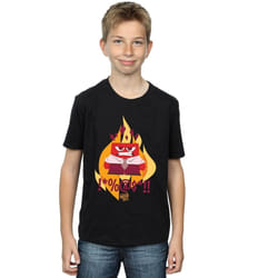 Disney - T-shirt INSIDE OUT FIRED UP - Garçon (Noir)