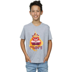 Disney - T-shirt INSIDE OUT FIRED UP - Garçon (Gris chiné)