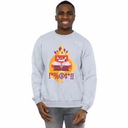 Disney - Sweat INSIDE OUT FIRED UP - Homme (Gris chiné)